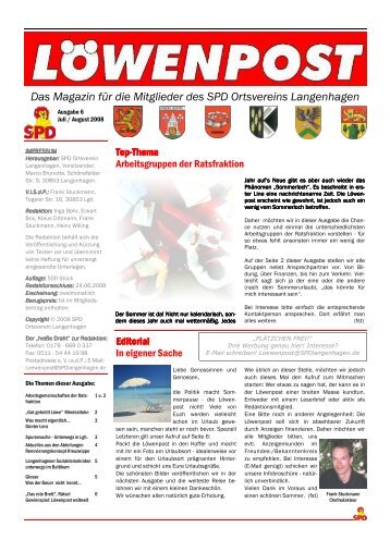 LÃ¶wenpost Ausgabe 6.pub - SPD-Langenhagen