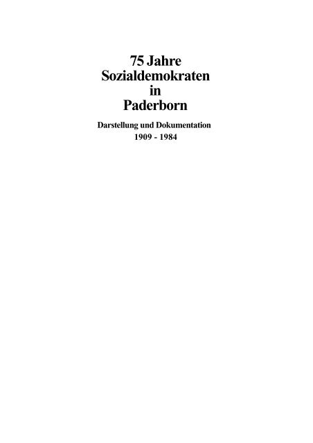 75 Jahre Sozialdemokraten in Paderborn - SPD Paderborn
