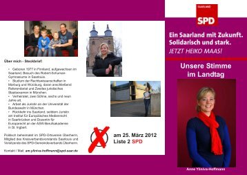 klicken, um den Flyer anzusehen. - SPD Saar