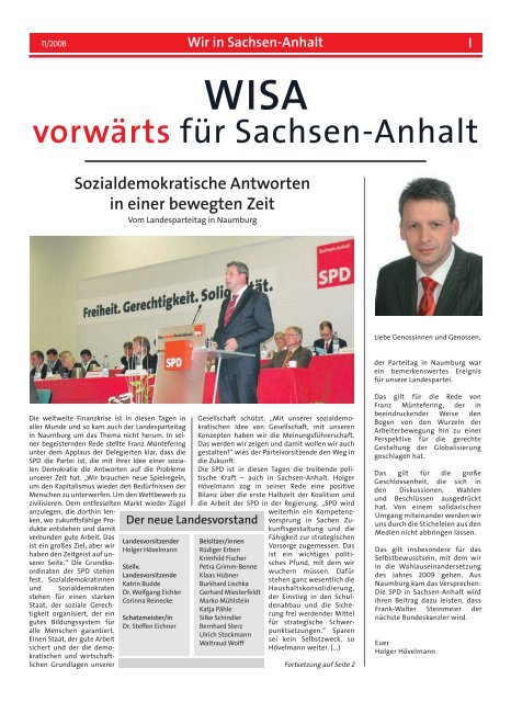 vorwÃ¤rts fÃ¼r Sachsen-Anhalt - SPD-Landesverband Sachsen-Anhalt