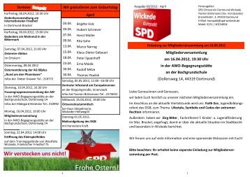 Frohe Ostern! - SPD-Ortsverein Dortmund-Wickede