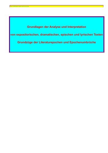 GRUNDBEGRIFFE DER INTERPRETATION - Ernst-Barlach ...