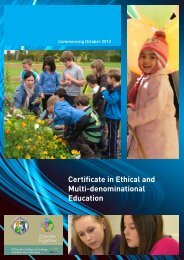 Certificate in Ethical and Multi-denominational Education