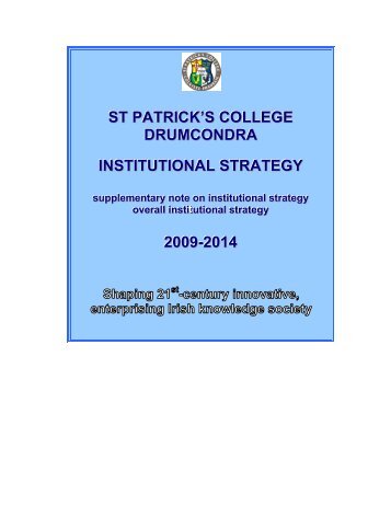 Institutional Strategy - St. Patrick's College - DCU