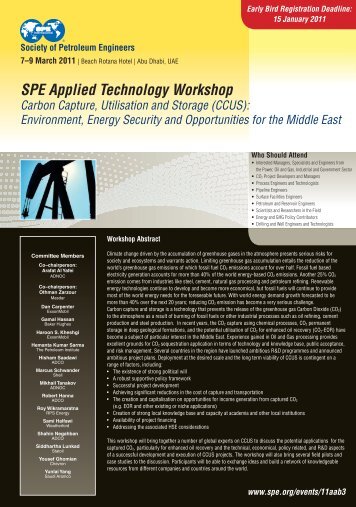 SPE Applied Technology Workshop - Society of Petroleum Engineers