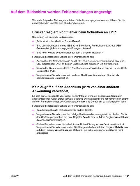 HP LaserJet 3020, 3030 user guide - DEWW - Dig it!