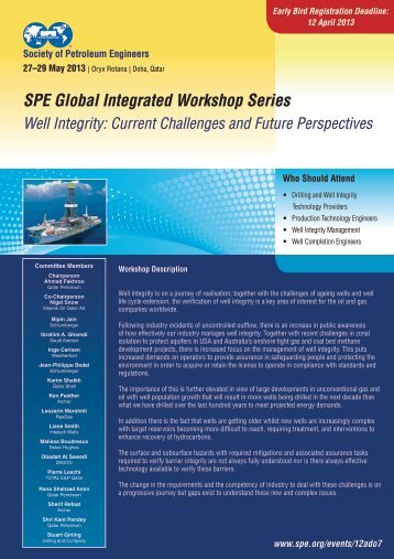 Workshop Brochure - Society of Petroleum Engineers