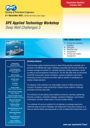 SPE Applied Technology Workshop Deep Well Challenges 3