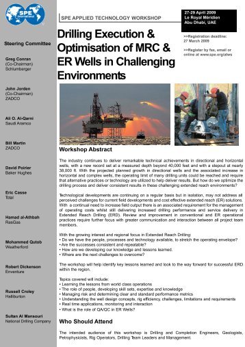 Drilling Execution & Optimisation of MRC & ER Wells in Challenging ...