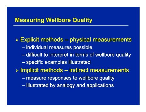 Wellbore Quality Characterization for Drilling and Casing Running in ...