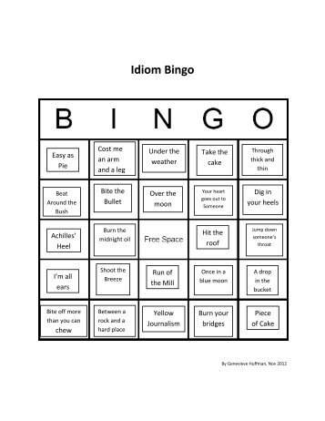 Idiom Bingo