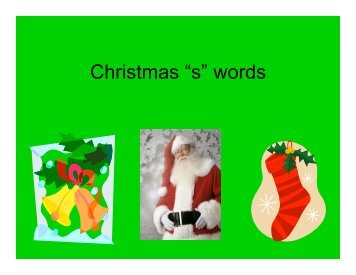 Christmas âsâ words