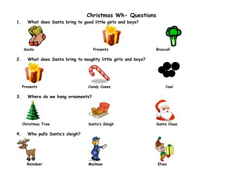 Christmas Wh- Questions