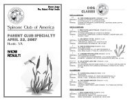 Spinone Club of America - Specialty Dog Shows