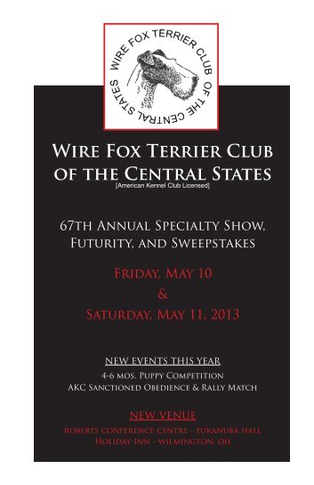 Wire Fox Terrier Club of the Central States - Wftccs.org