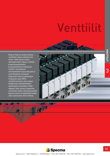 Norgren Venttiilit - Specma Hydraulic