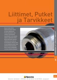 Liittimet, Putket ja Tarvikkeet - Specma Hydraulic