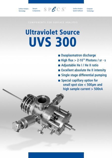 Ultraviolet Source UVS 300 - SPECS Surface Nano Analysis GmbH