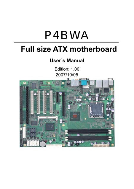 P4BWA Full size ATX motherboard