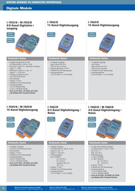 Dezentrale E/A-Systeme - Spectra Computersysteme GmbH