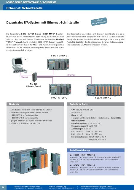 Dezentrale E/A-Systeme - Spectra Computersysteme GmbH