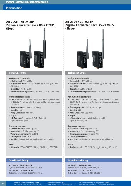 Dezentrale E/A-Systeme - Spectra Computersysteme GmbH