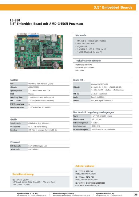 INDUSTRIELLE PC-BOARDS - Spectra Computersysteme GmbH