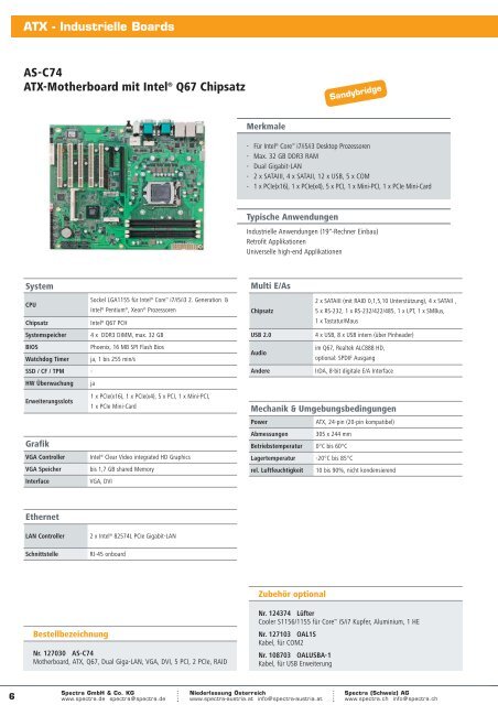 INDUSTRIELLE PC-BOARDS - Spectra Computersysteme GmbH