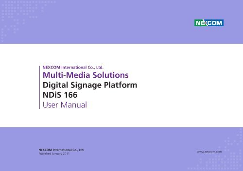 Multi-Media Solutions Digital Signage Platform NDiS 166 User Manual
