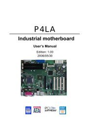 Industrial motherboard User's Manual