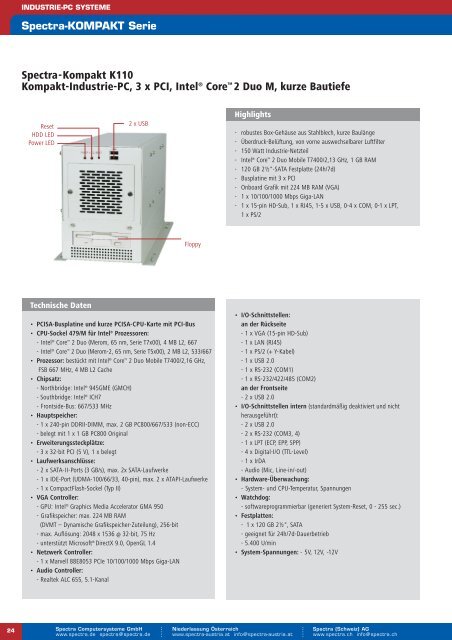 Standard Industrie-PC Komplettsysteme - Spectra Computersysteme ...