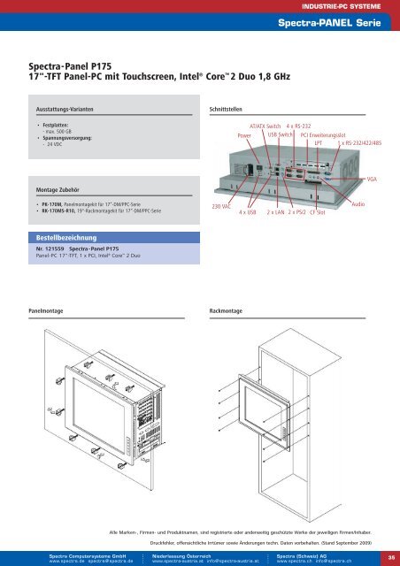 Standard Industrie-PC Komplettsysteme - Spectra Computersysteme ...