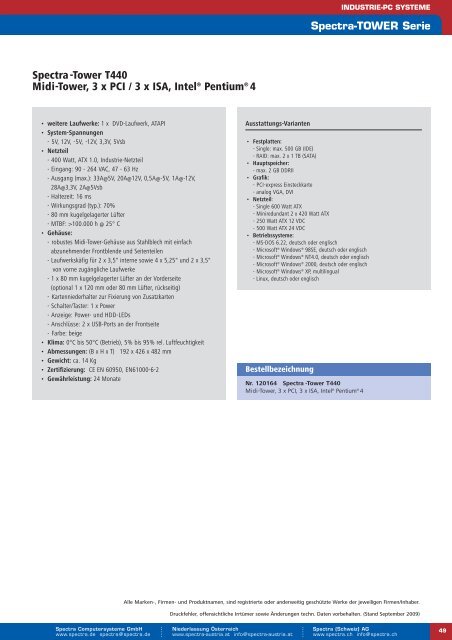 Standard Industrie-PC Komplettsysteme - Spectra Computersysteme ...