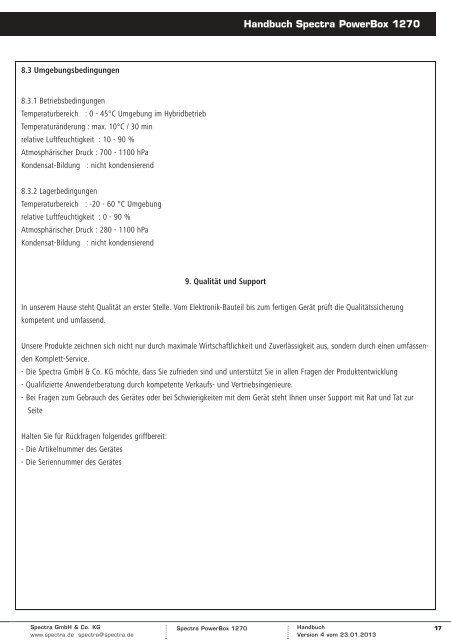 SPECTRA POWERBOX 1270 - Spectra Computersysteme GmbH