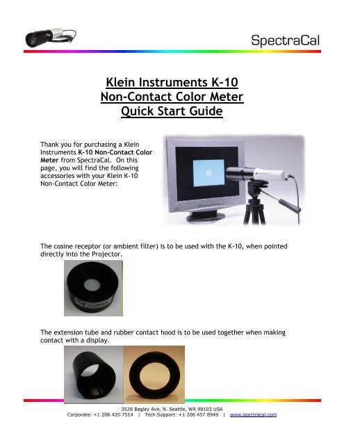 Klein K10 (PDF) - SpectraCal