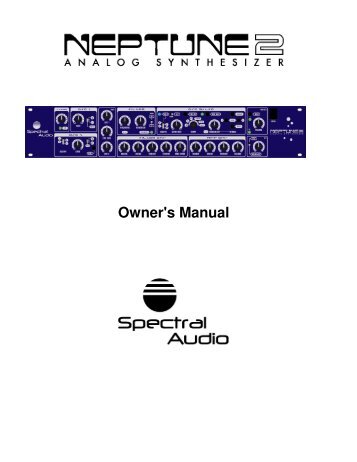 User Manual - Spectral Audio