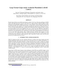 Large Format Geiger-mode Avalanche Photodiode ... - Spectrolab