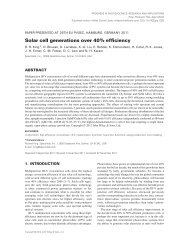 Solar cell generations over 40% efficiency - Spectrolab