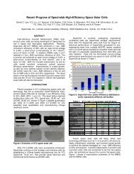 Recent Progress of Spectrolab High-Efficiency Space Solar Cells