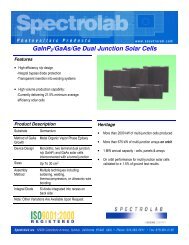 Dual Junction Solar Cells - Spectrolab