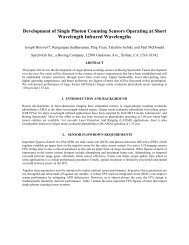 Development of Single Photon Counting Sensors ... - Spectrolab