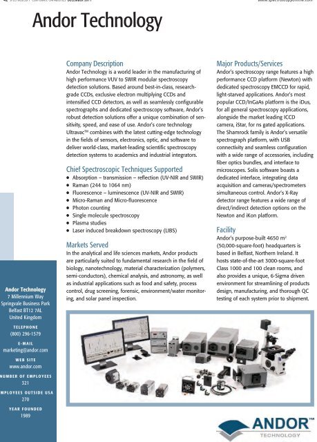 2012 Corporate Capabilities - Spectroscopy