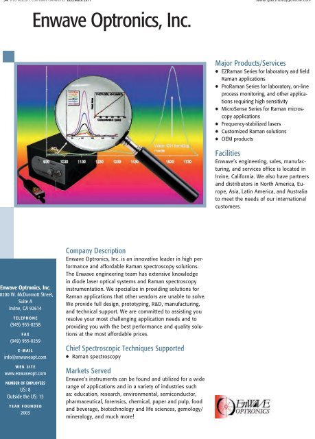 2012 Corporate Capabilities - Spectroscopy