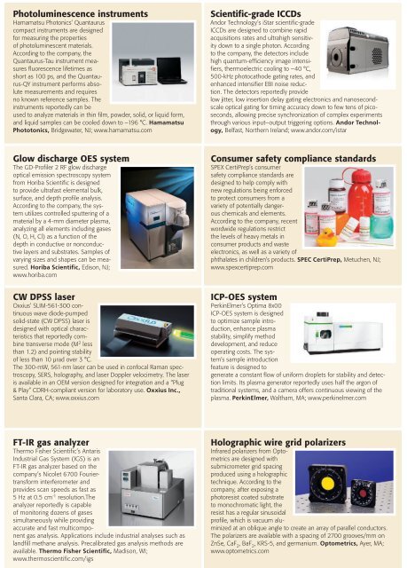 Experimental - Spectroscopy