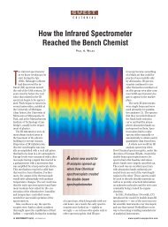 How the Infrared Spectrometer Reached the Bench ... - Spectroscopy