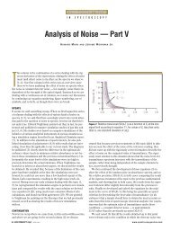 Analysis of Noise â Part V - Spectroscopy