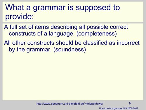 The lexicon in syntax - Computational Linguistics and Spoken ...