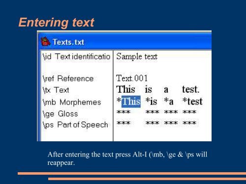 Introduction to a Field Linguist's Toolbox - Computational Linguistics ...