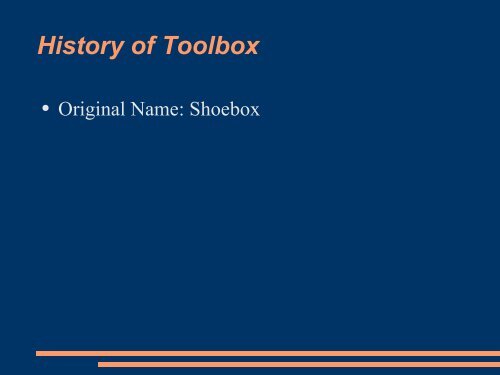 Introduction to a Field Linguist's Toolbox - Computational Linguistics ...