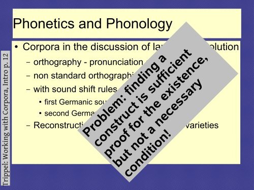 Use of corpora - Computational Linguistics and Spoken Language ...